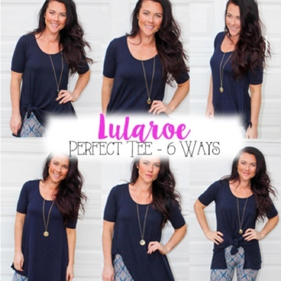 LULAROE Classic Tee Faded Look  Multi Color Fishbone Pattern, Size Large, GUC. - Picture 7 of 8